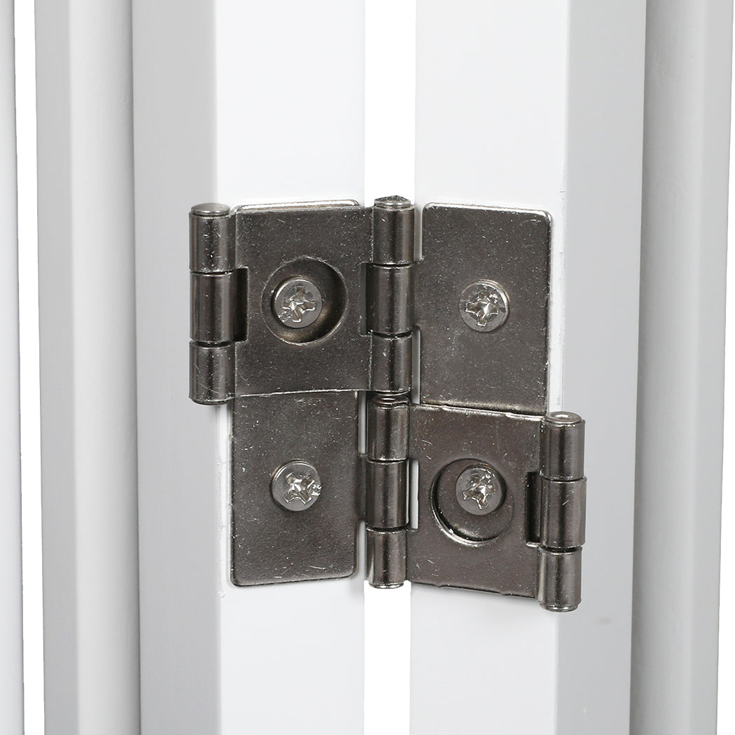 Extra Tall 80cm High White Wooden Pet Gate | Foldable Stable Dog Fence Safety Stairs Gate