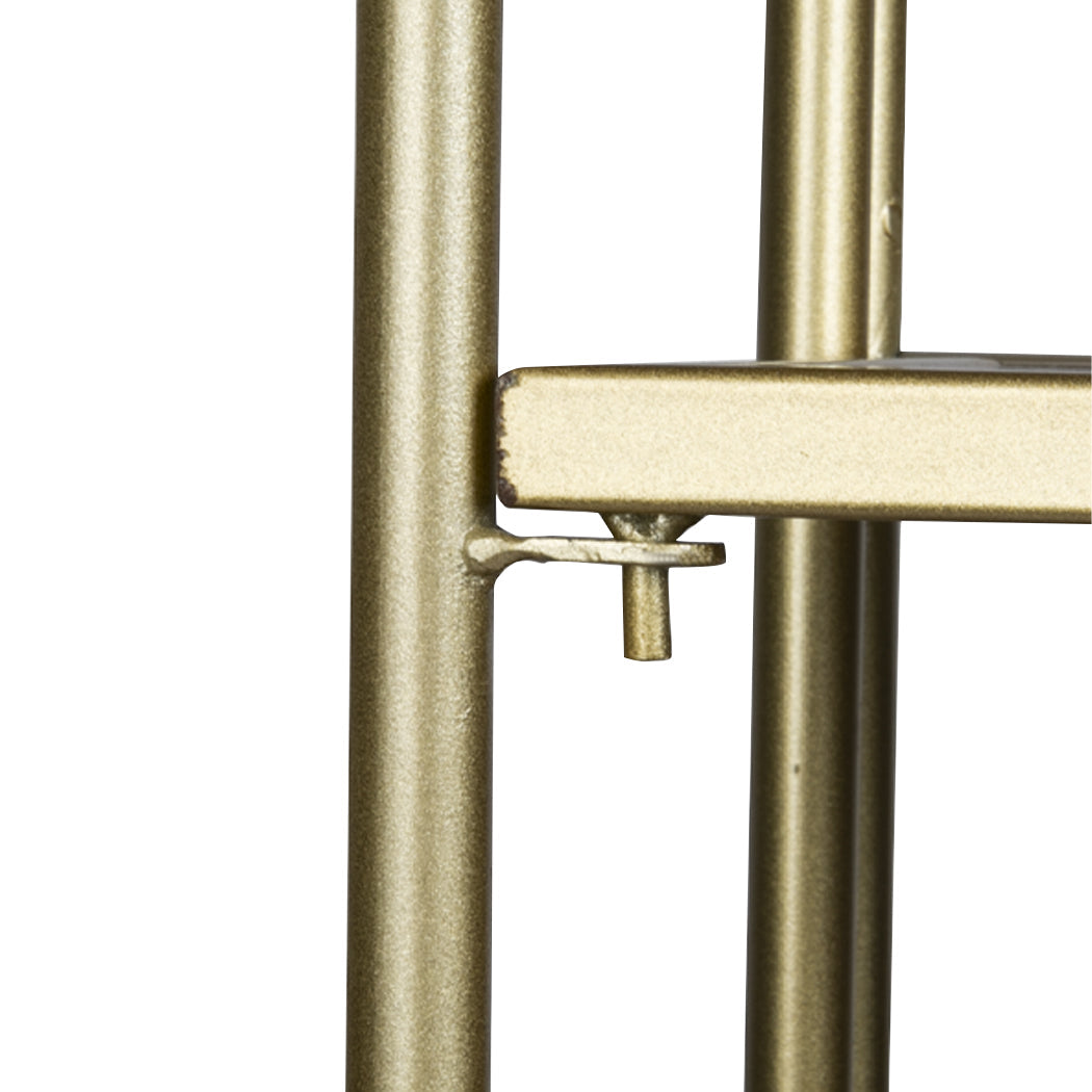 Crasus Foldable Portable Metal 4 Tier Display Unit | Modern Versatile Storage Bookshelf Display