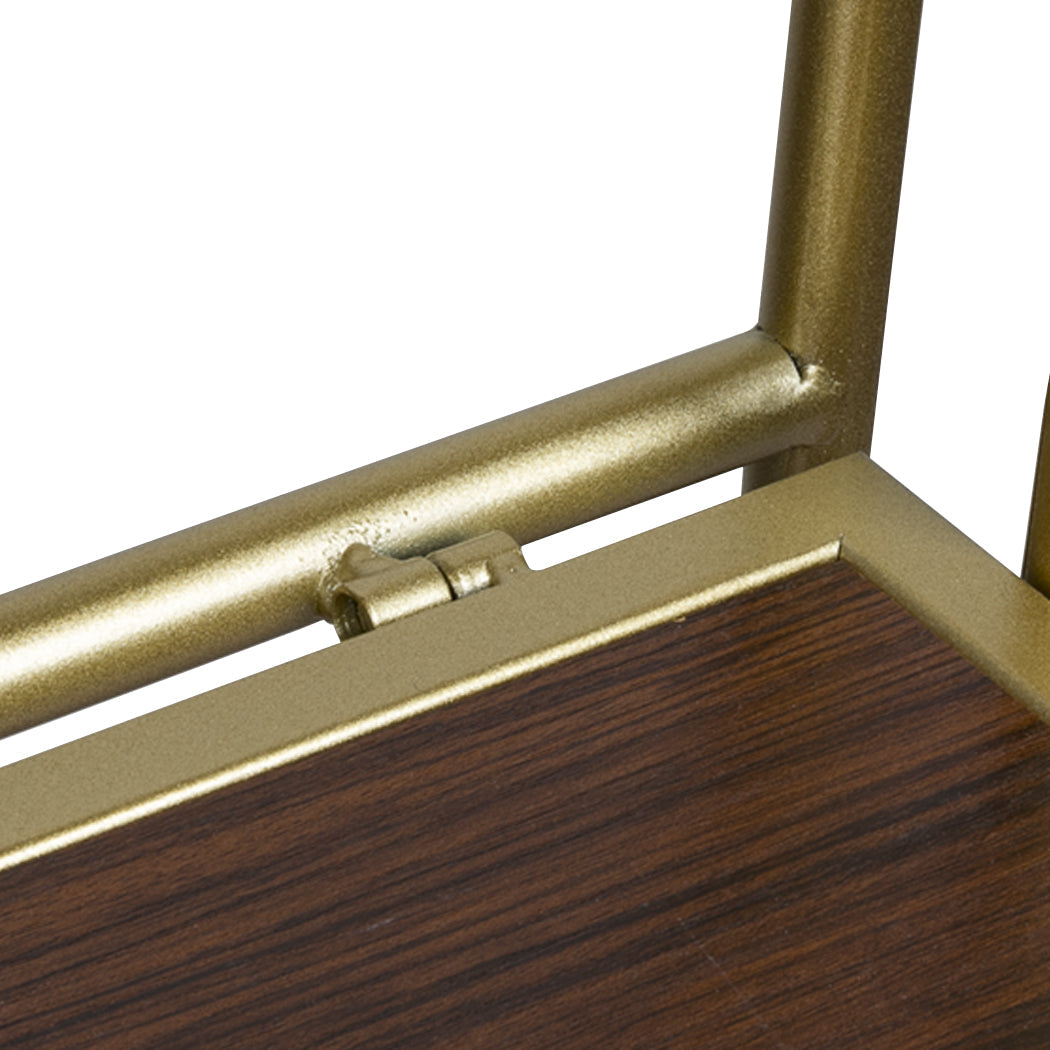 Crasus Foldable Portable Metal 4 Tier Display Unit | Modern Versatile Storage Bookshelf Display