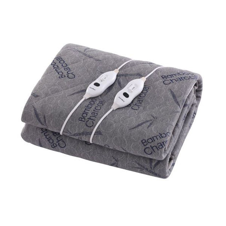 Luxore Premium Bamboo Charcoal Infused Quilted Electric Blanket |Warm Heated Underlay