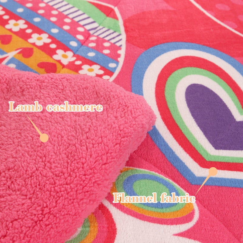 Ramesses 2 in 1 Printed Sherpa Flannel Fleece Reversible Blanket Set | Ramesses Flannel Comforter Blanket Set