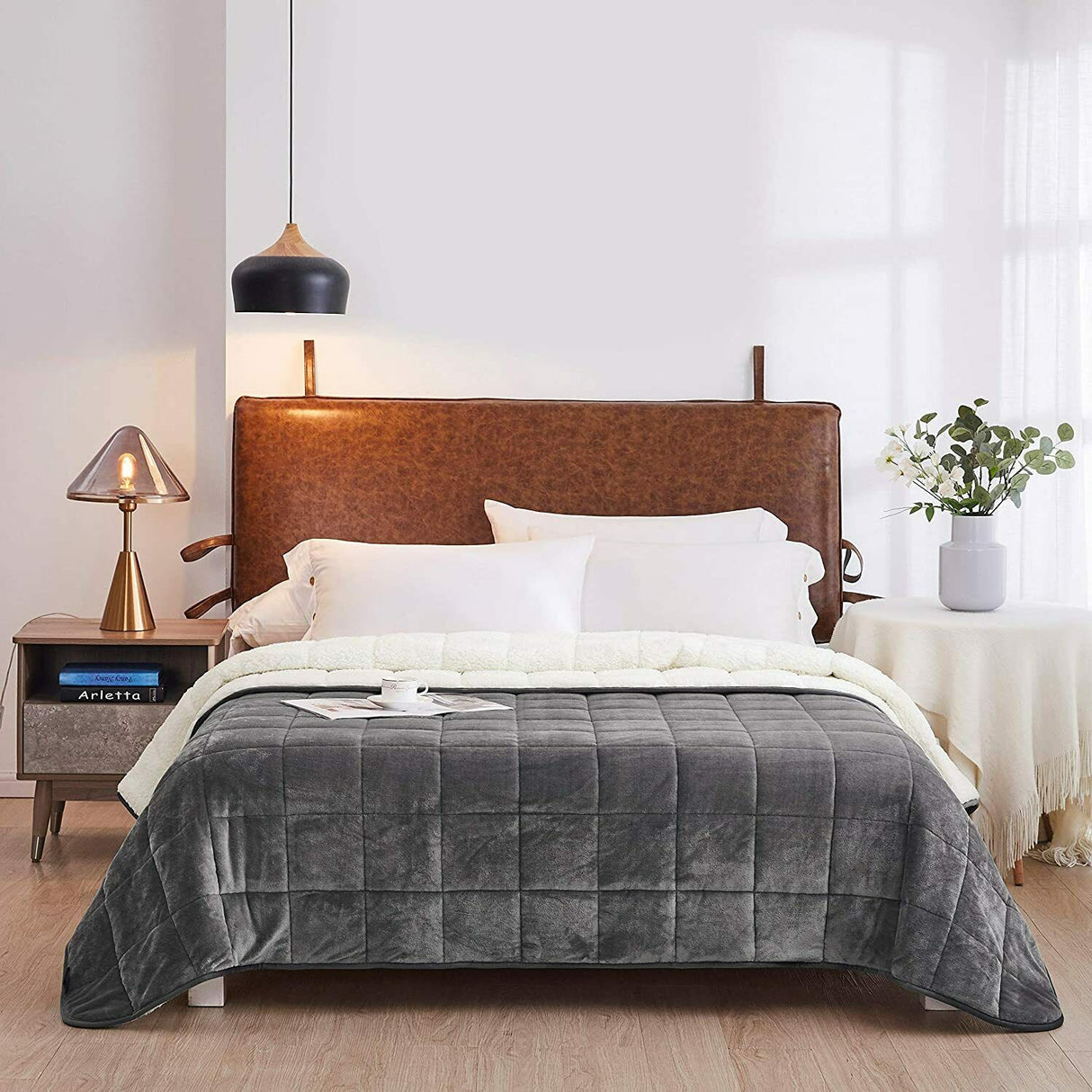 Ramesses Sherpa Fleece Weighted Calming Blanket | Anti Axiety Blankets | Stree Free Weighted Blanket