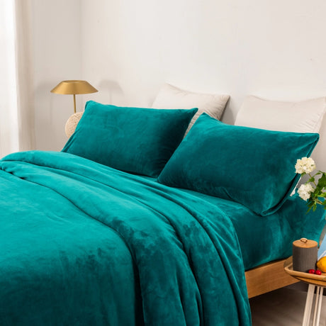 Thermal 240GSM Super Warm Microplush Sheet Set | Polar Fleece Style Premium Warm Sheets