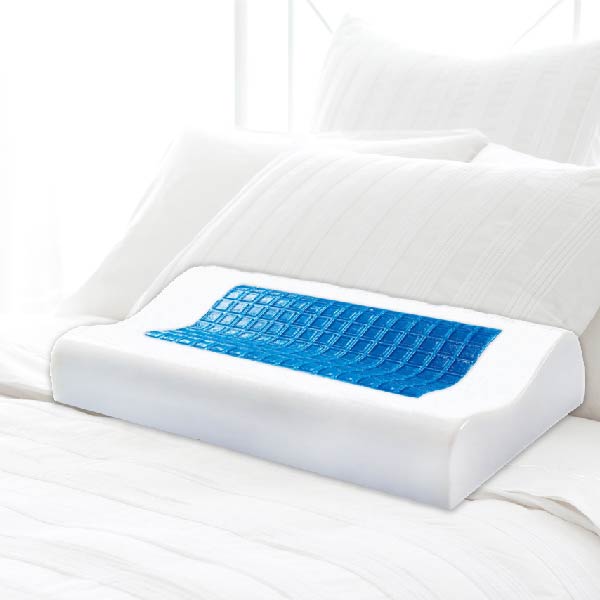 Extra Large Premium Curve Shaped Support Cooling Memory Foam Gel Pillow 62 x 38cm