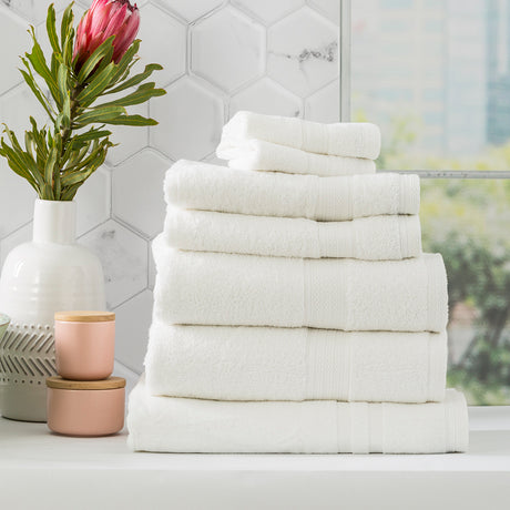7 or 14pc Soft Deluxe Bamboo Cotton 650 GSM Towel Set by Renee Taylor
