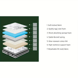 Aura Dreameasy 7 Layer Bonnell Spring Premium Mattress | Shock Absorbing Medium Firm 22cm Mattress