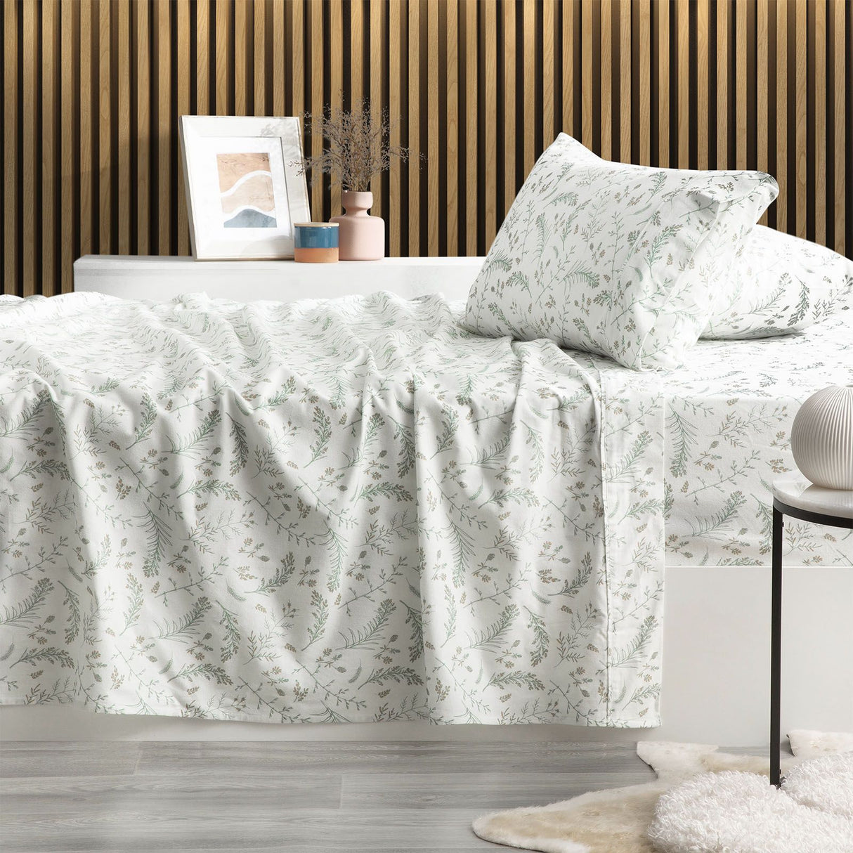 175GSM 100% Egyptian Cotton Flannelette Sheet Set In Patterned Designs by Park Avenue | Winter Warm Bedding