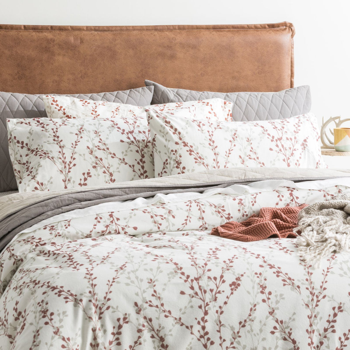 175GSM 100% Egyptian Cotton Flannelette Quilt Cover Set by Park Avenue | Winter Warm Bedding