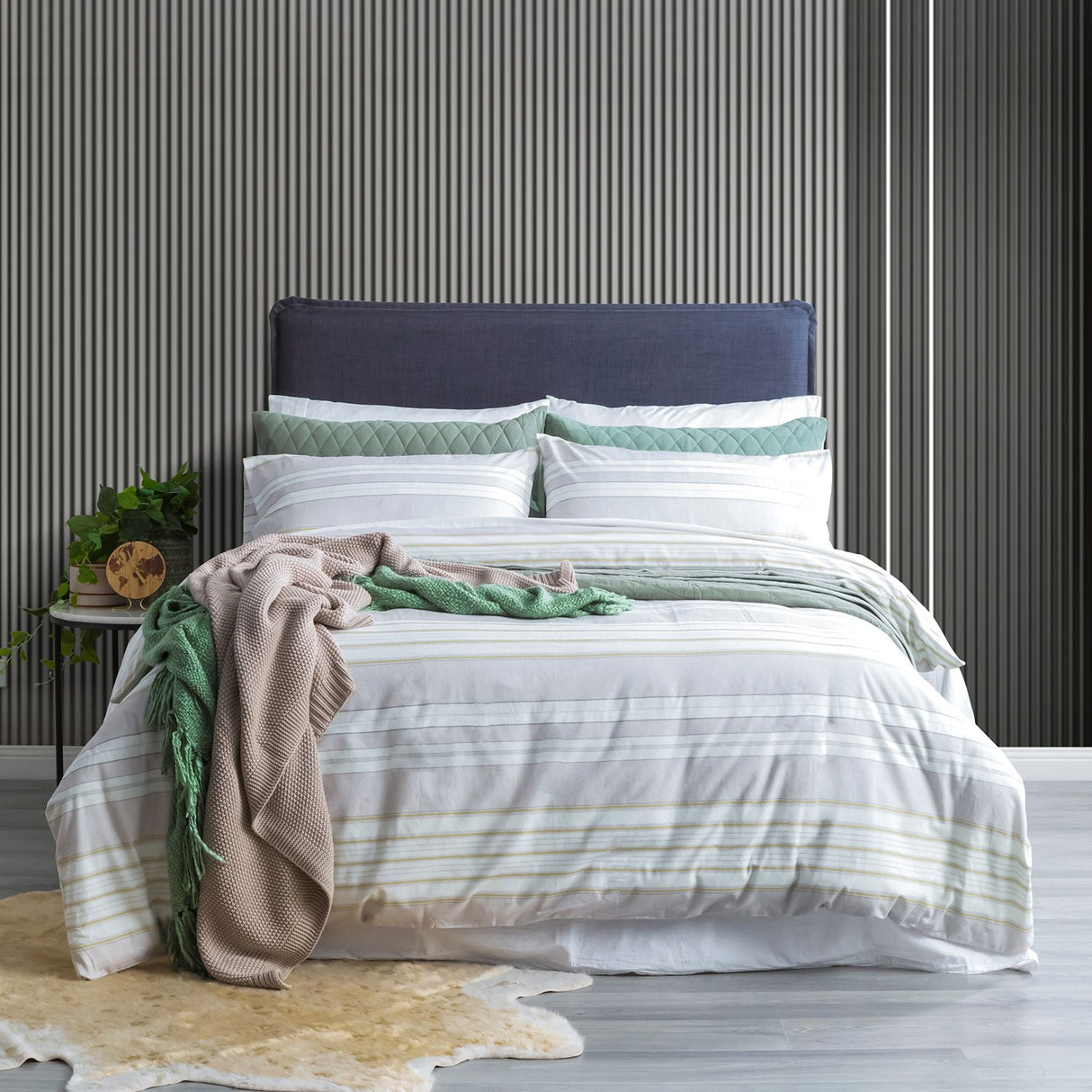 175GSM 100% Egyptian Cotton Flannelette Quilt Cover Set by Park Avenue | Winter Warm Bedding