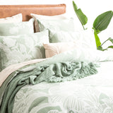 Bahama Flora 100% Cotton Jacquard Quilt Cover Set by Renee Taylor