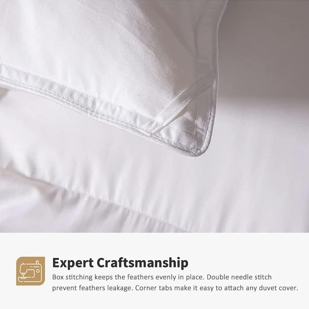 Made in Aus Luxury 80% White Goose Down and Feather Quilt by Renee Taylor