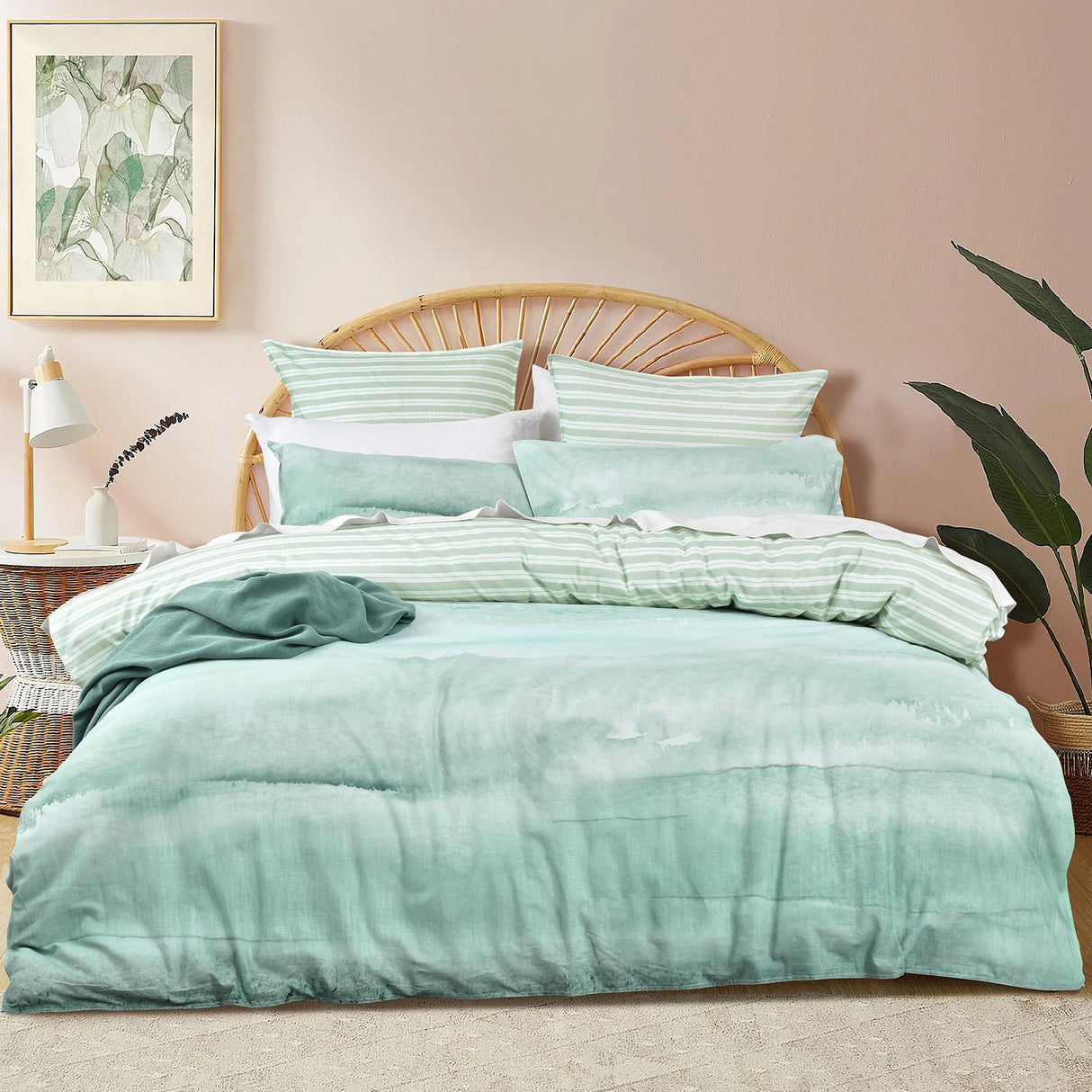 300TC 100% Cotton Reversible Praire Quilt Cover Set by Renee Taylor