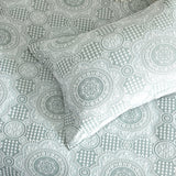 Bohemia 300TC Cotton Blend Jacquard Woven Quilt Cover Set by Renee Taylor in Sage