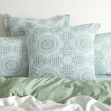 Bohemia 300TC Cotton Blend Jacquard Woven Quilt Cover Set by Renee Taylor in Sage