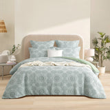 Bohemia 300TC Cotton Blend Jacquard Woven Quilt Cover Set by Renee Taylor in Sage