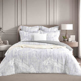 Ferano 300TC Cotton Blend Jacquard Woven Quilt Cover Set by Renee Taylor in Light Charcoal