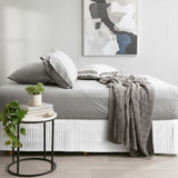 Luxiore 100% Organic Cotton Melange Jersey Fitted Sheet Combo Set by Renee Taylor | Breathable Eco Cotton Wrinkle Free Sheets