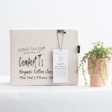 Luxiore 100% Organic Cotton Melange Jersey Fitted Sheet Combo Set by Renee Taylor | Breathable Eco Cotton Wrinkle Free Sheets