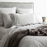 Luxiore 100% Organic Cotton Melange Jersey Quilt Cover Set by Renee Taylor | Breathable Eco Cotton Donna Cover Set