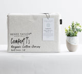 Luxiore 100% Organic Cotton Melange Jersey Quilt Cover Set by Renee Taylor | Breathable Eco Cotton Donna Cover Set