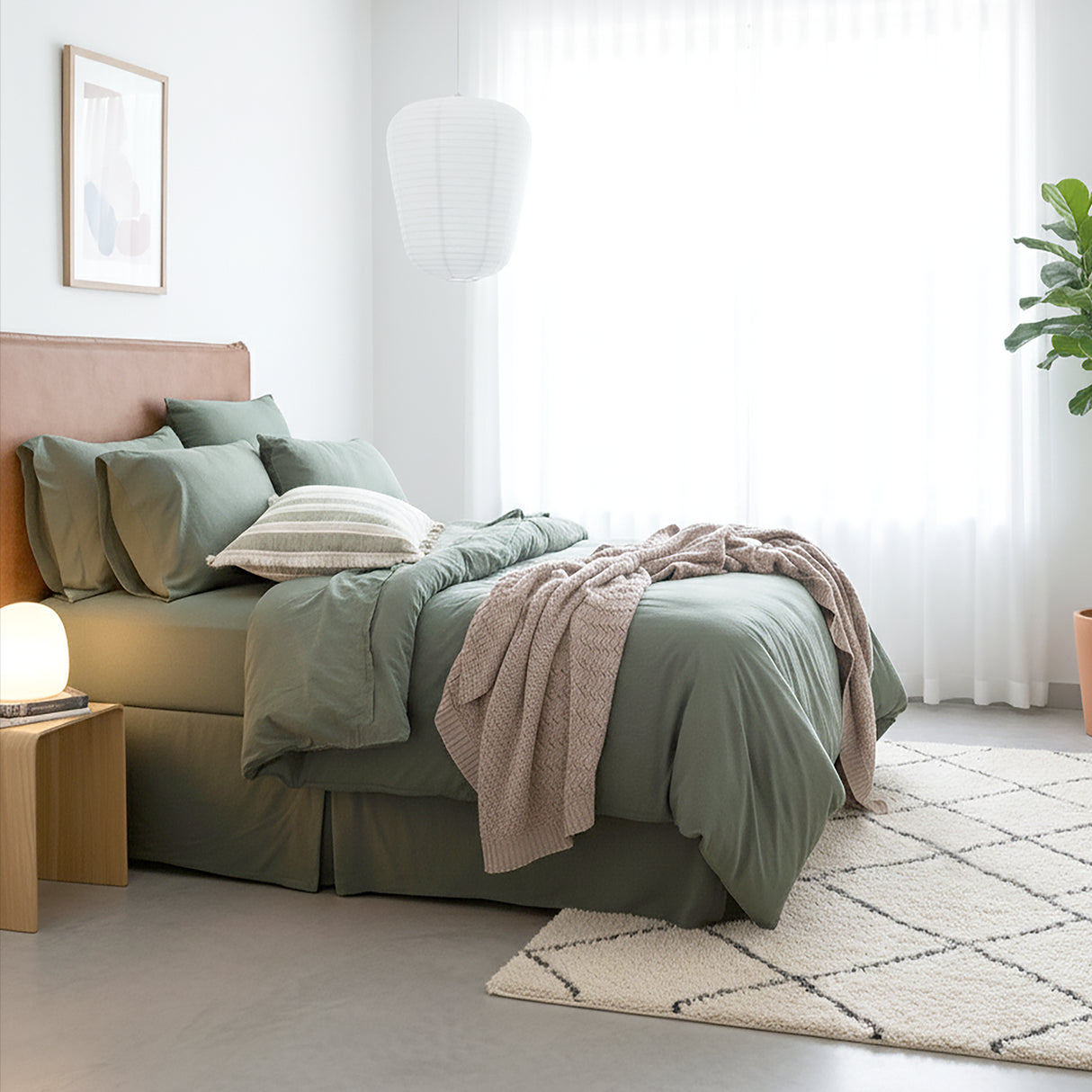 Luxiore 100% Organic Cotton Melange Jersey Quilt Cover Set by Renee Taylor | Breathable Eco Cotton Donna Cover Set