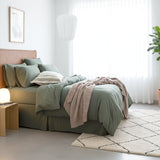 Luxiore 100% Organic Cotton Melange Jersey Quilt Cover Set by Renee Taylor | Breathable Eco Cotton Donna Cover Set