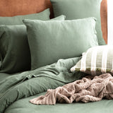 Luxiore 100% Organic Cotton Melange Jersey Quilt Cover Set by Renee Taylor | Breathable Eco Cotton Donna Cover Set