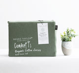 Luxiore 100% Organic Cotton Melange Jersey Quilt Cover Set by Renee Taylor | Breathable Eco Cotton Donna Cover Set