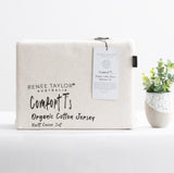 Luxiore 100% Organic Cotton Melange Jersey Quilt Cover Set by Renee Taylor | Breathable Eco Cotton Donna Cover Set