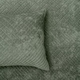 Sierra Soft Velvet Plush 3pc Coverlet Set by Renee Taylor | Cross Stitch Patten 100% Cotton Reverse Side