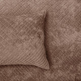 Sierra Soft Velvet Plush 3pc Coverlet Set by Renee Taylor | Cross Stitch Patten 100% Cotton Reverse Side