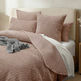 Sierra Soft Velvet Plush 3pc Coverlet Set by Renee Taylor | Cross Stitch Patten 100% Cotton Reverse Side