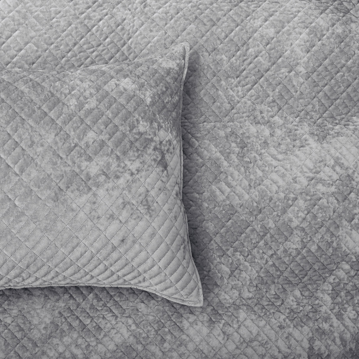 Sierra Soft Velvet Plush 3pc Coverlet Set by Renee Taylor | Cross Stitch Patten 100% Cotton Reverse Side