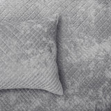 Sierra Soft Velvet Plush 3pc Coverlet Set by Renee Taylor | Cross Stitch Patten 100% Cotton Reverse Side