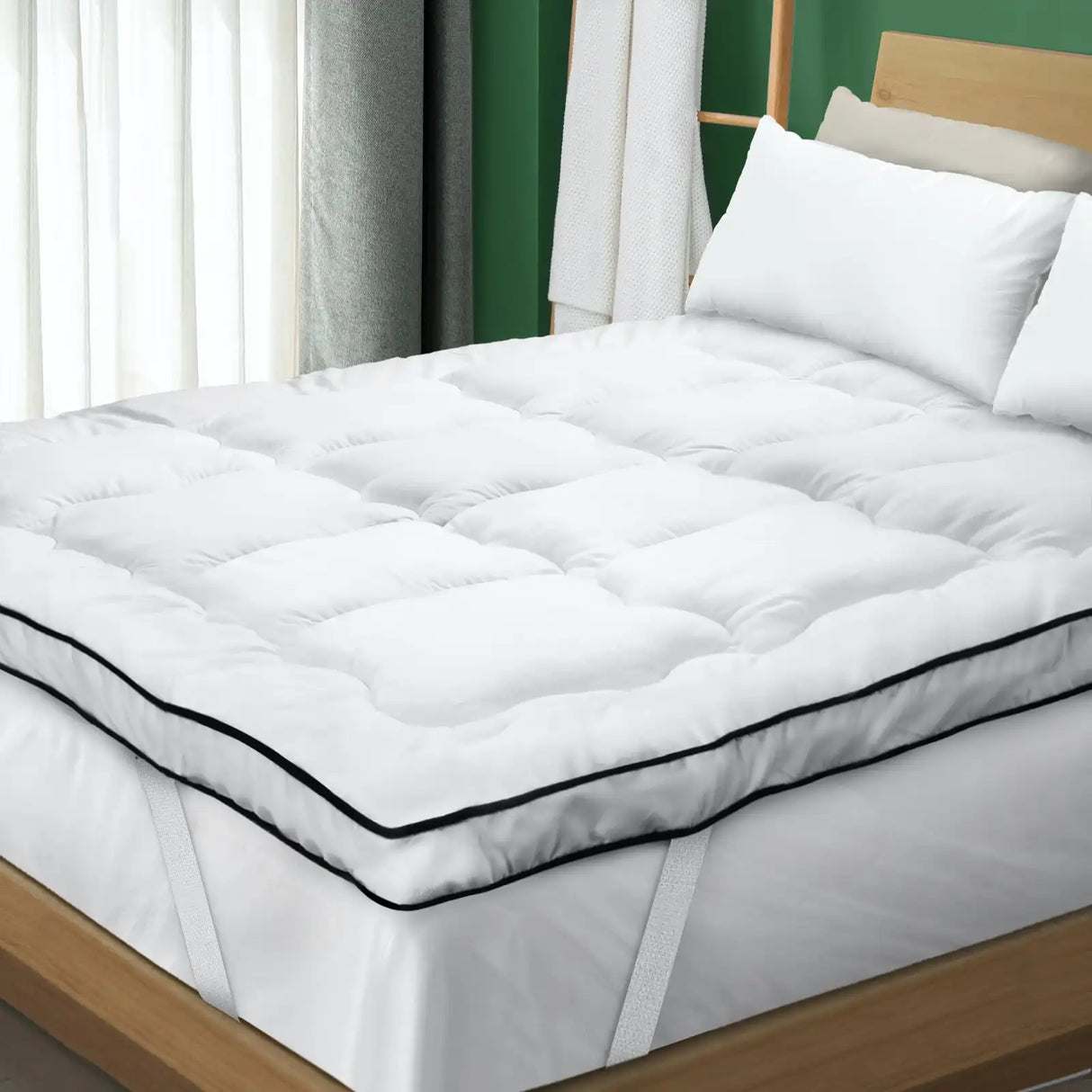 Luxury Soft Premium Lofty 700GSM Memory Fibre Mattress Topper | Anti Allergy Topper