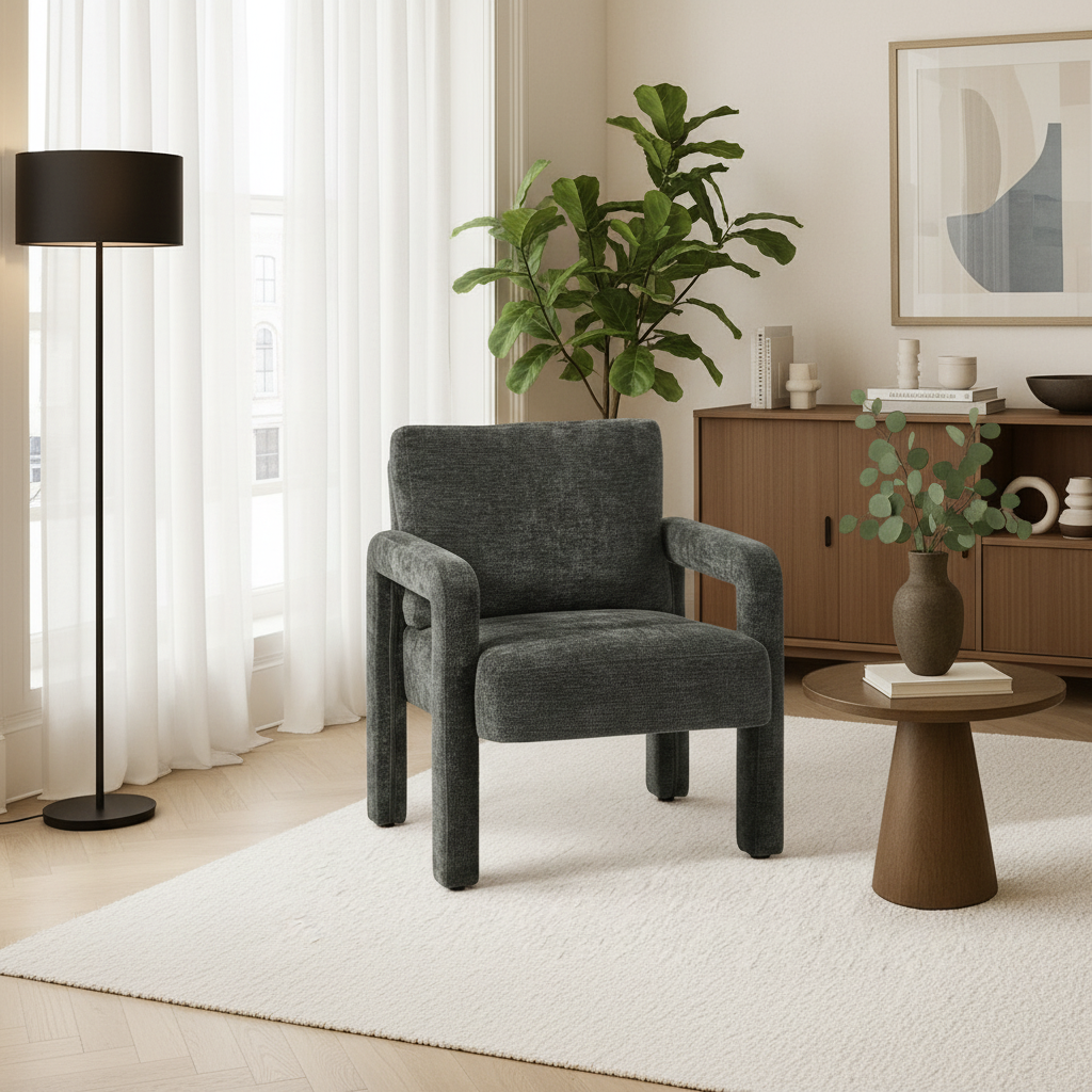 Milano Super Soft Velvet Touch Armchair | Designer Feel Modern Accent Lounge Chair