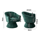 Florence Plush Fabric 360 Swivel Lounge Chair | Modern Statement Piece Accent Tub Chair