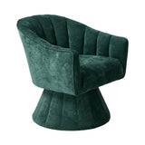 Florence Plush Fabric 360 Swivel Lounge Chair | Modern Statement Piece Accent Tub Chair