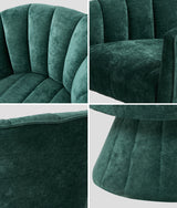 Florence Plush Fabric 360 Swivel Lounge Chair | Modern Statement Piece Accent Tub Chair