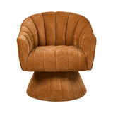 Florence Plush Fabric 360 Swivel Lounge Chair | Modern Statement Piece Accent Tub Chair