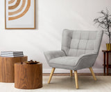 Mille Modern Fabric Accent Tub Armchair | Extra Large Soft Fabric Upholstered Lounge Chair
