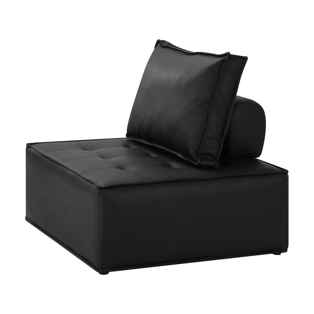 Natuzzo Verstaile Modular Sofa Lounge Set | Adjustable Armless Boucle Fabric Sofa | PU Leather Modular Lounge