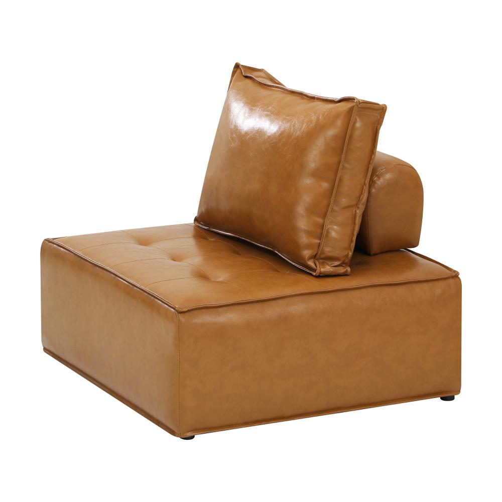 Natuzzo Verstaile Modular Sofa Lounge Set | Adjustable Armless Boucle Fabric Sofa | PU Leather Modular Lounge