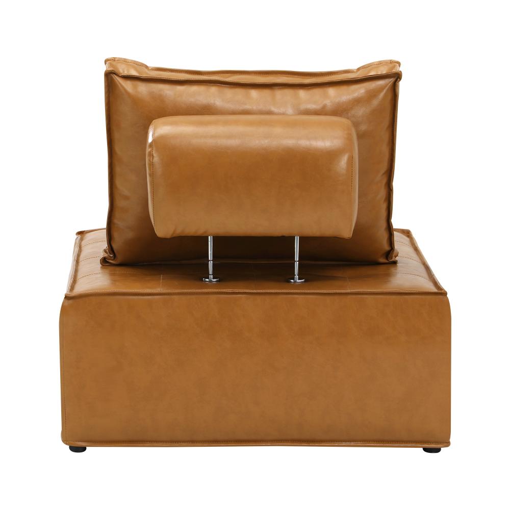 Natuzzo Verstaile Modular Sofa Lounge Set | Adjustable Armless Boucle Fabric Sofa | PU Leather Modular Lounge