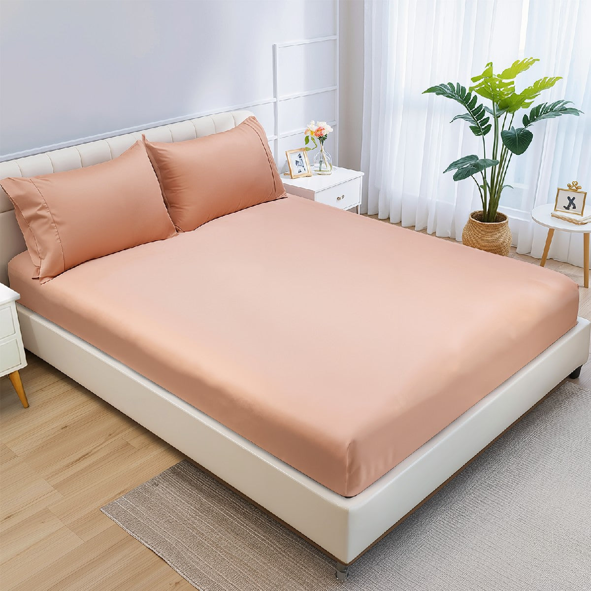 Ramesses Supreme 1200TC Egyptian Cotton and Bamboo Fitted Sheet Combo Set | Luxury Bedding Sheets