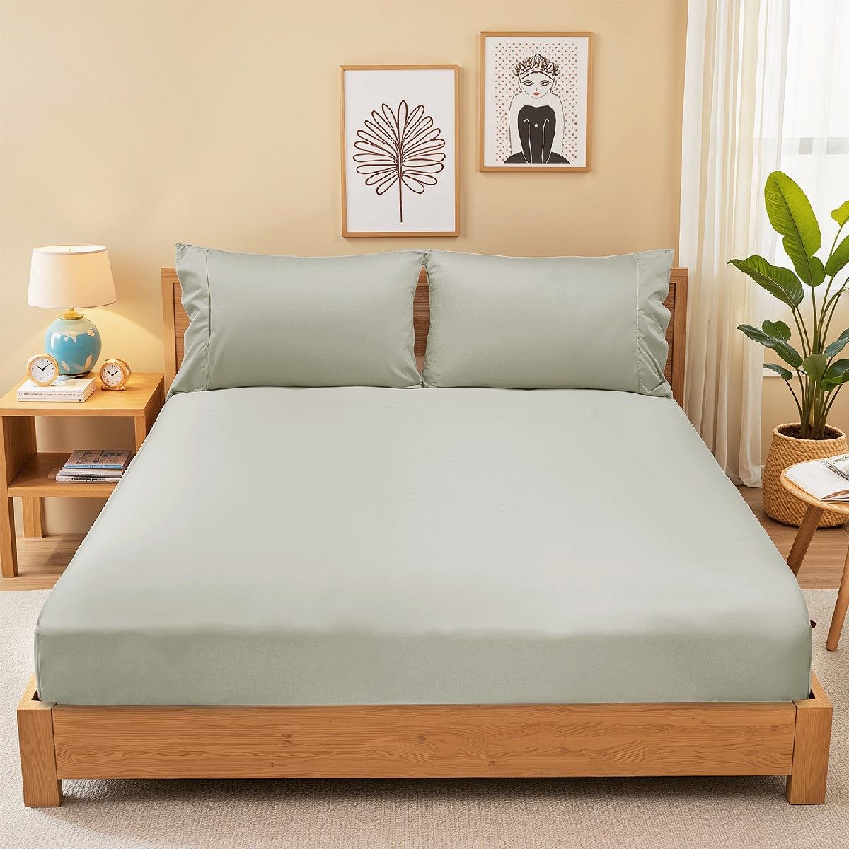 Ramesses Supreme 1200TC Egyptian Cotton and Bamboo Fitted Sheet Combo Set | Luxury Bedding Sheets