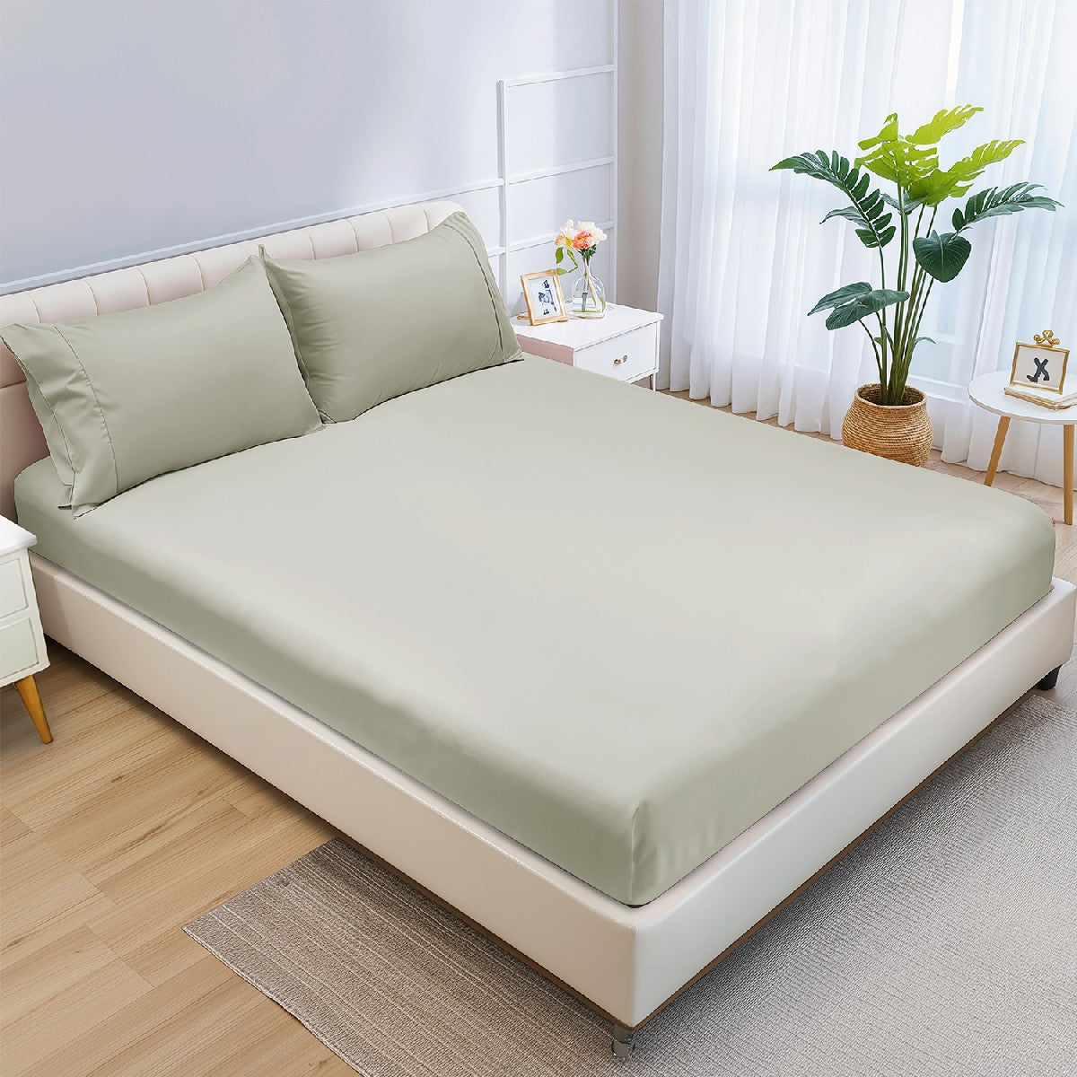 Ramesses Supreme 1200TC Egyptian Cotton and Bamboo Fitted Sheet Combo Set | Luxury Bedding Sheets