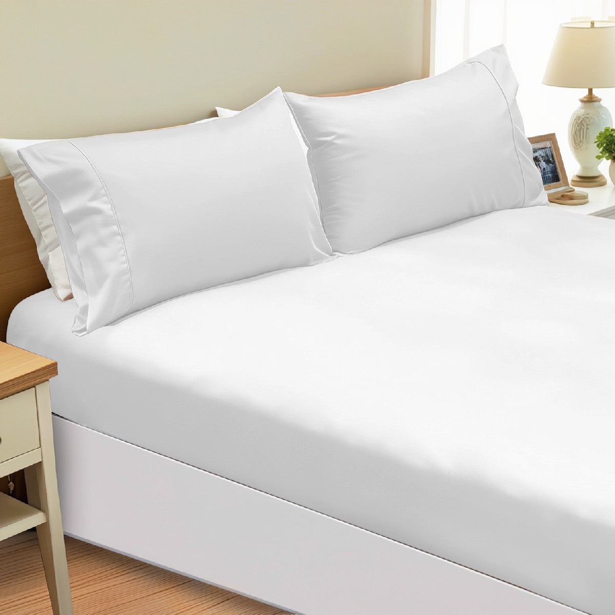 Ramesses Supreme 1200TC Egyptian Cotton and Bamboo Fitted Sheet Combo Set | Luxury Bedding Sheets