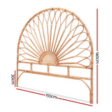 Dreamweaver Rattan Bed Frame Headboard | Modern Wooden Sturdy Bed Head