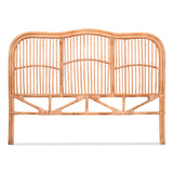 Acapulco Rattan Bed Frame Headboard | Modern Retro Wooden Sturdy Bed Head